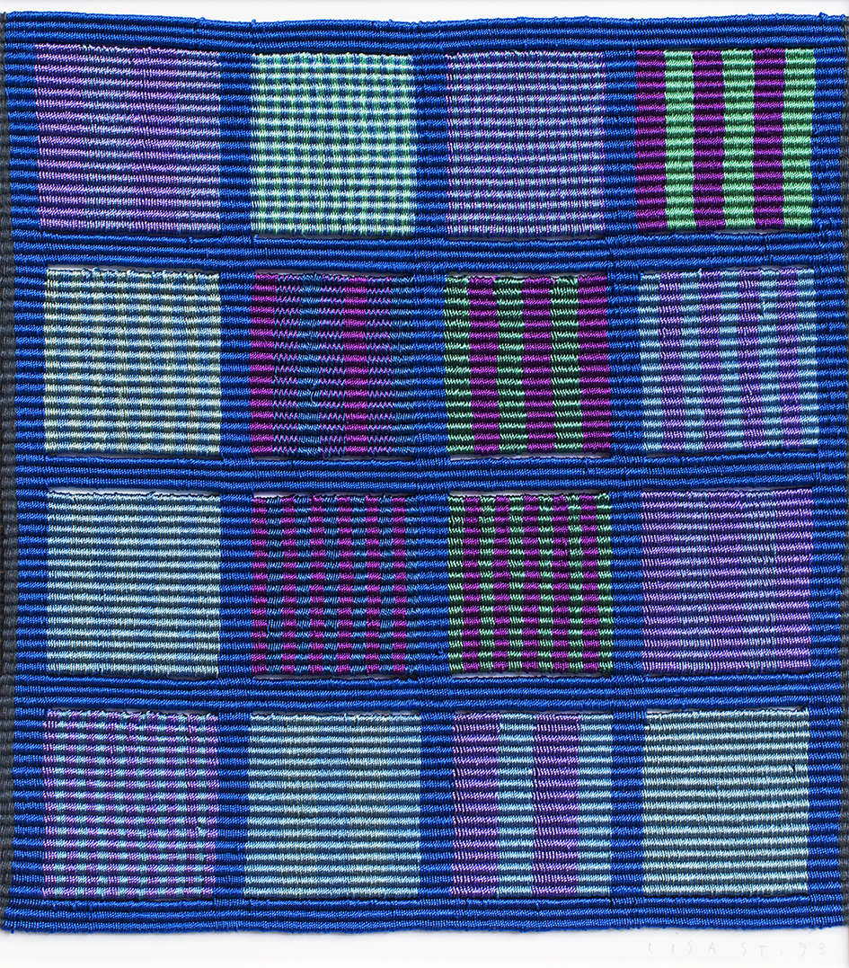 Lisa Stauffer, Faksimile von: Magisches Quadrat, Kunstseide,1993, Inkjet auf Büttenpapier, Blatt: 48.3 x 33 cm